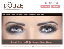 Tablet Screenshot of beautybyidolize.com